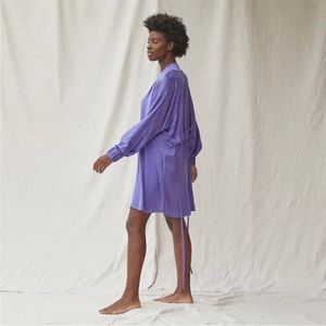 Lunya silk robe xs/s purple